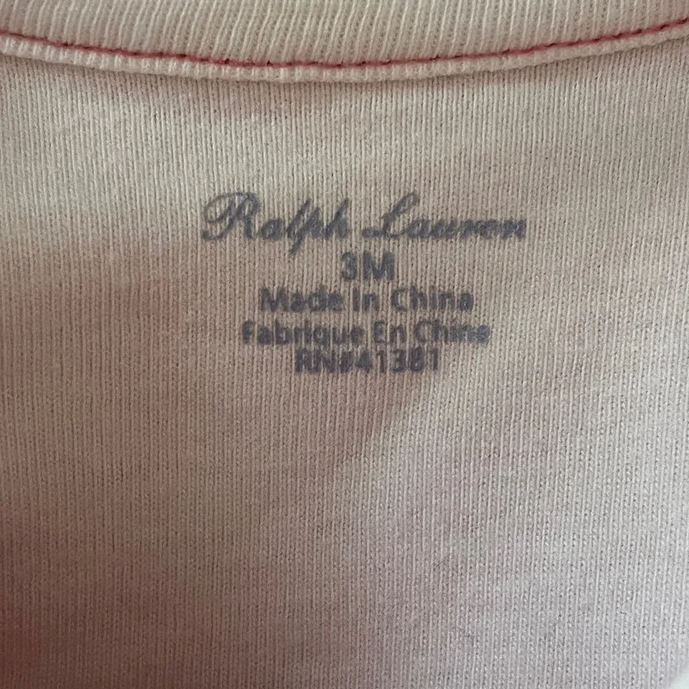 Ralph Lauren Baby Girls Pink White‎ Striped Sleep Sack Gown 3M